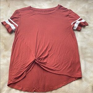 Rust Twist Front Women's Top